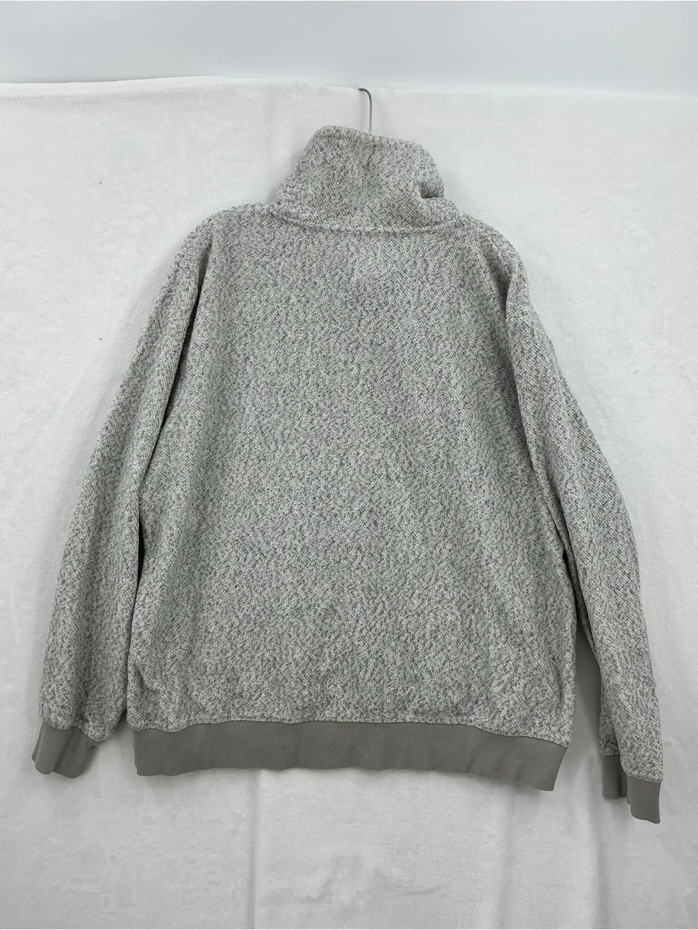 L.L. Bean Men's Light Gray Turtleneck Shawl Sweater 898